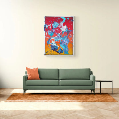 Ice Storm - 97x130cm - Tableaux Abstrait moderne coloré
