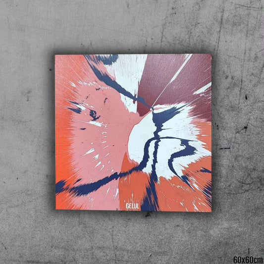 Emergence - 60x60cm - Tableau abstrait moderne coloré