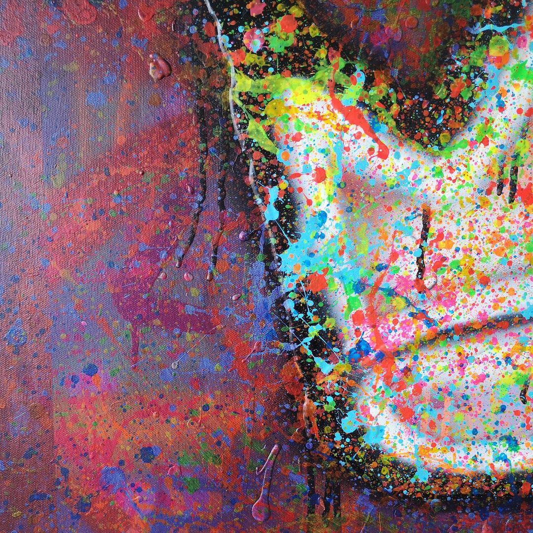 Quing - 80x80cm - 2021 - Tableau abstrait couronne