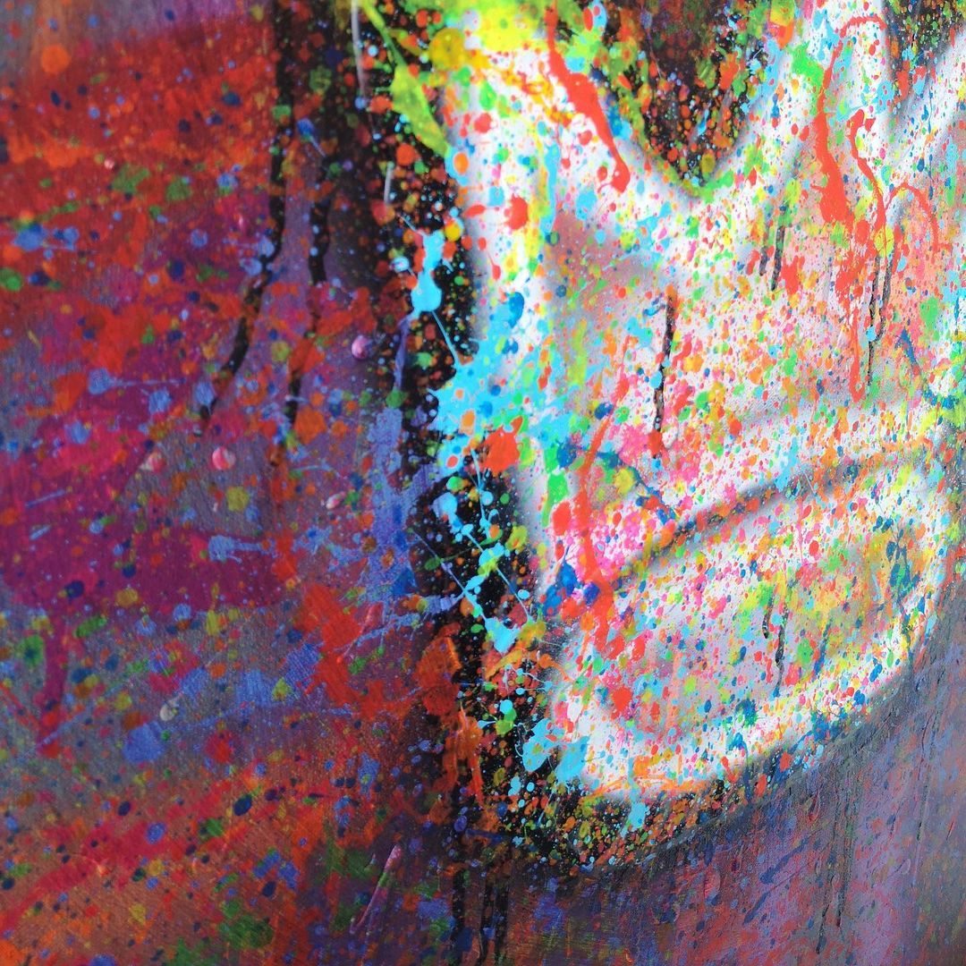 Quing - 80x80cm - 2021 - Tableau abstrait couronne