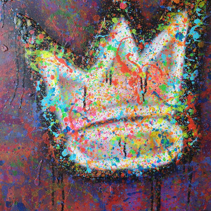 Quing - 80x80cm - 2021 - Tableau abstrait couronne