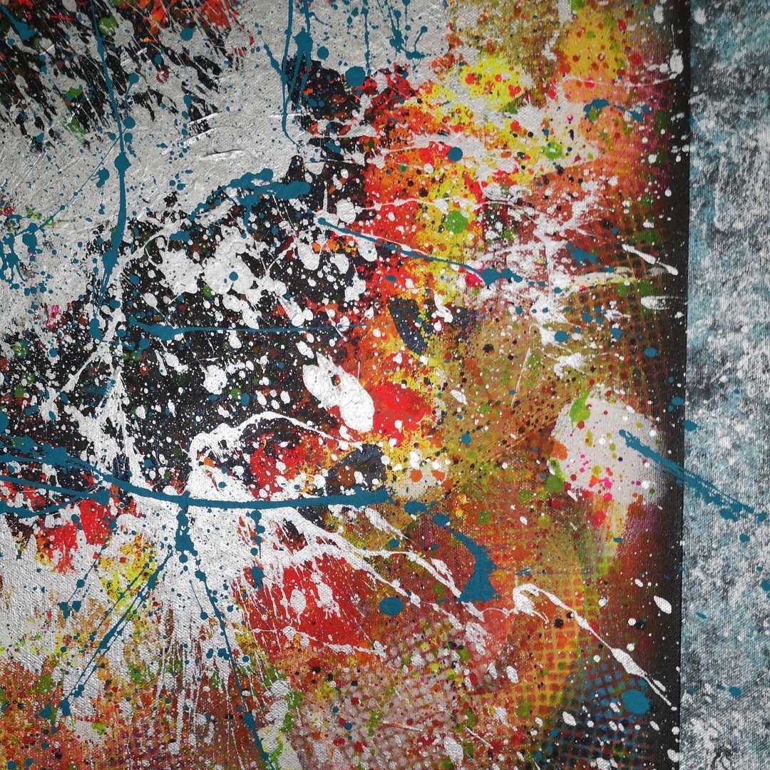 Fonderire - 80x80cm - 2021 - Tableau abstrait coloré