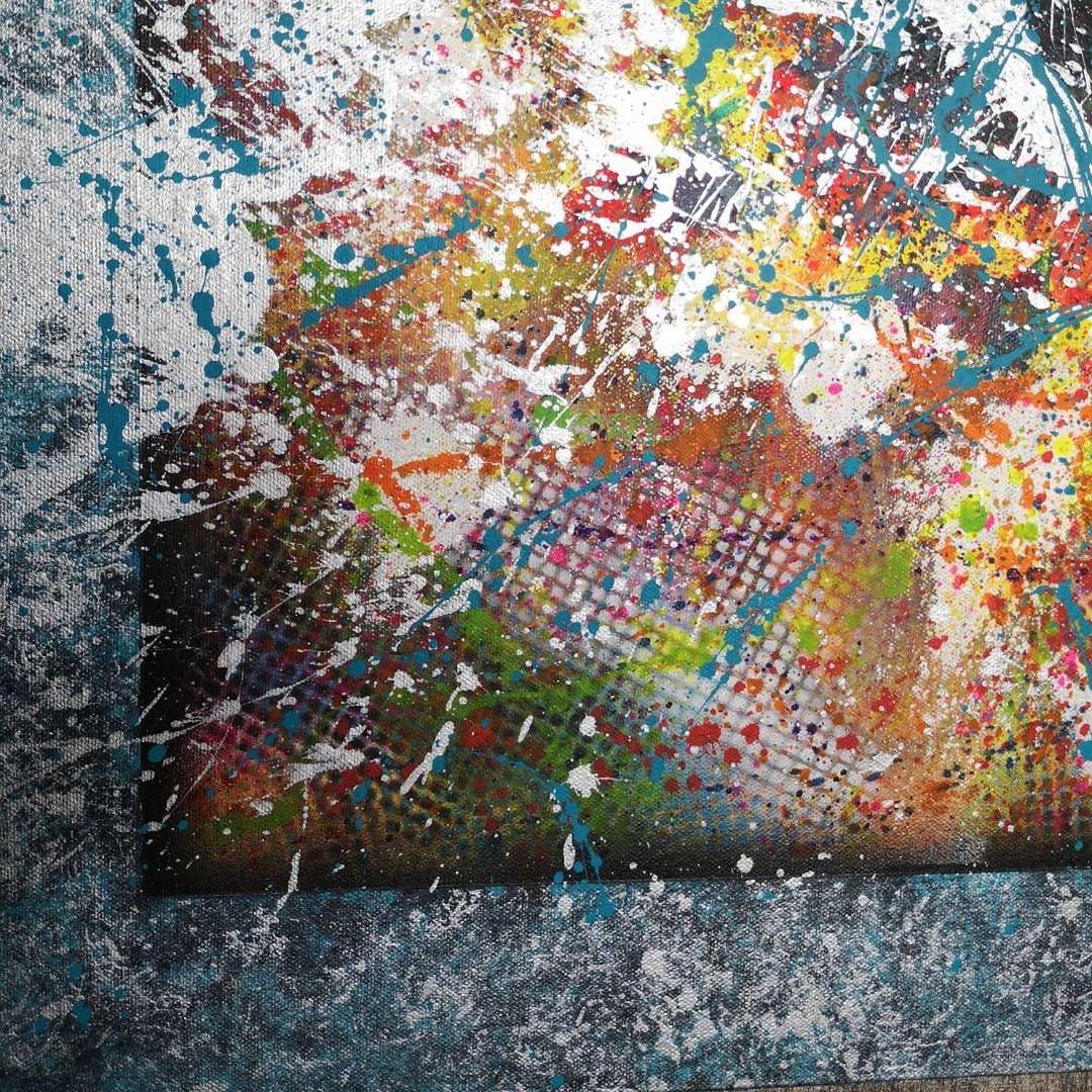 Fonderire - 80x80cm - 2021 - Tableau abstrait coloré