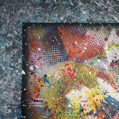 Fonderire - 80x80cm - 2021 - Tableau abstrait coloré