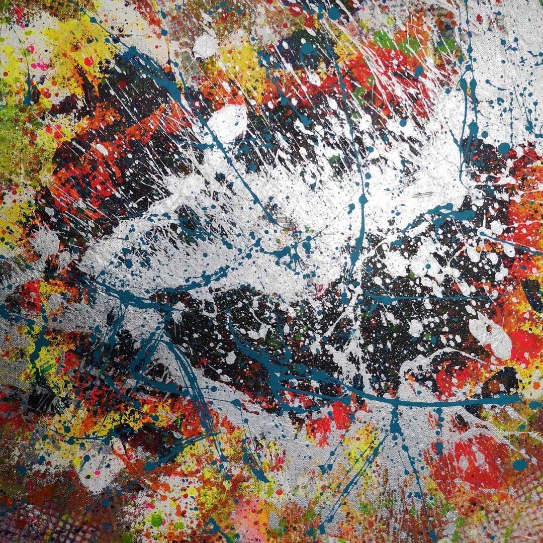 Fonderire - 80x80cm - 2021 - Tableau abstrait coloré