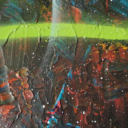 Saturne - 40x40cm - 2022 - Tableau abstrait coloré moderne