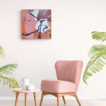 Emergence - 60x60cm - Tableau abstrait moderne coloré