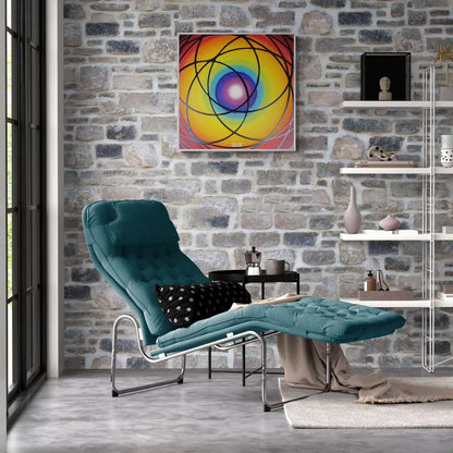 Pendora - 60x60cm - Tableau abstrait moderne coloré