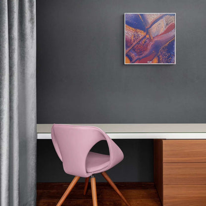 Vu de Déimos - 60x60cm - Tableau abstrait moderne coloré