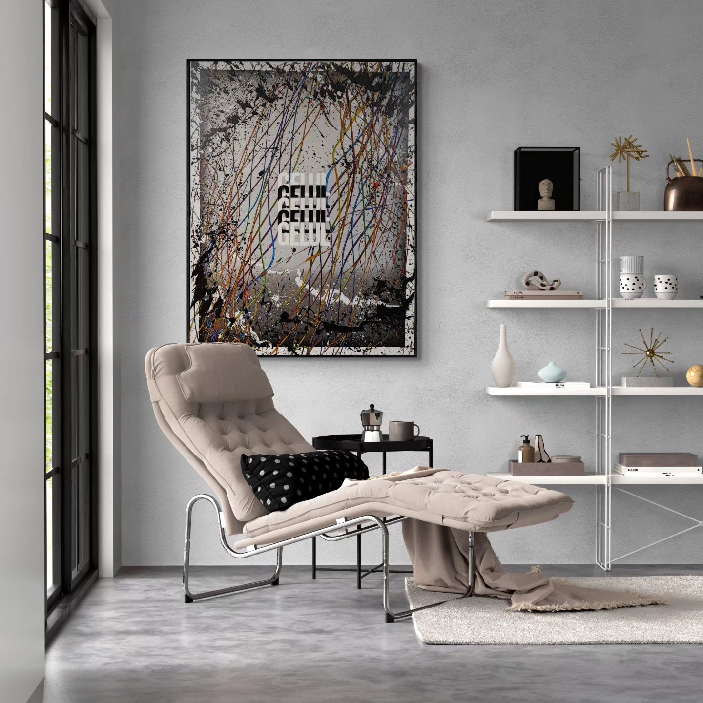 Nous je 2 - 89x116cm - Tableau abstrait moderne coloré