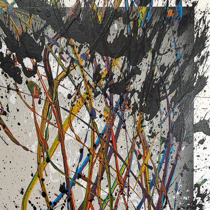 Nous je 2 - 89x116cm - Tableau abstrait moderne coloré