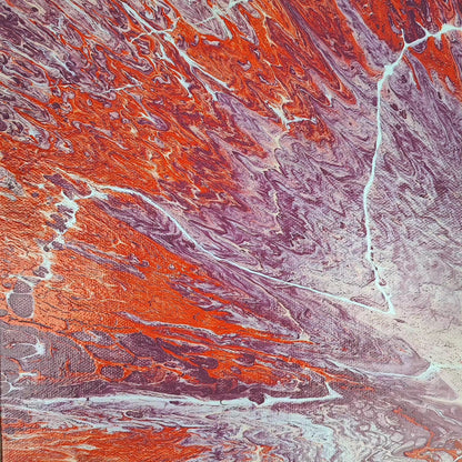 Fissure - 60x60cm - 2023 - Tableau abstrait moderne coloré