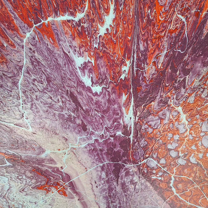 Fissure - 60x60cm - 2023 - Tableau abstrait moderne coloré
