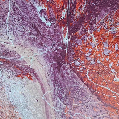Fissure - 60x60cm - 2023 - Tableau abstrait moderne coloré