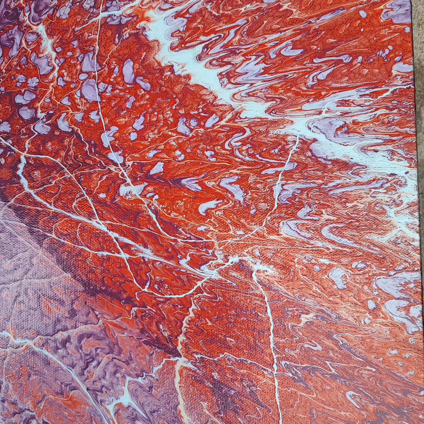 Fissure - 60x60cm - 2023 - Tableau abstrait moderne coloré
