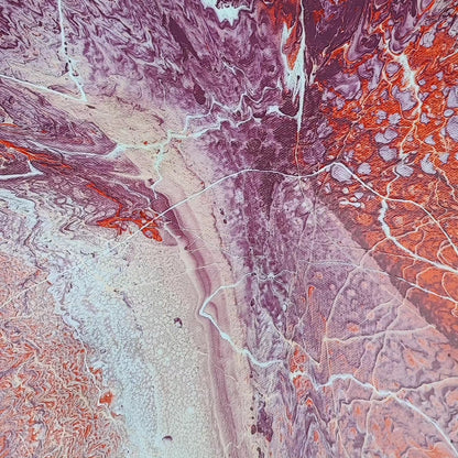 Fissure - 60x60cm - 2023 - Tableau abstrait moderne coloré
