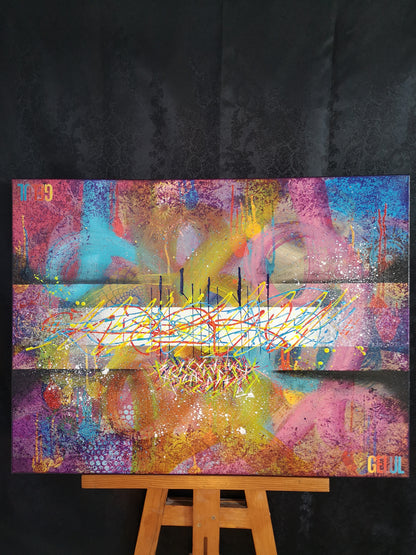 Janvier - 60x80 - Tableau abstrait Modern coloré