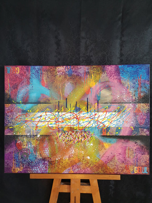 Janvier - 60x80 - Tableau abstrait Modern coloré