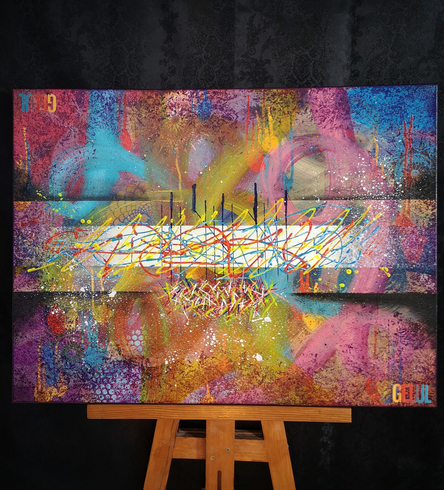 Janvier - 60x80 - Tableau abstrait Modern coloré
