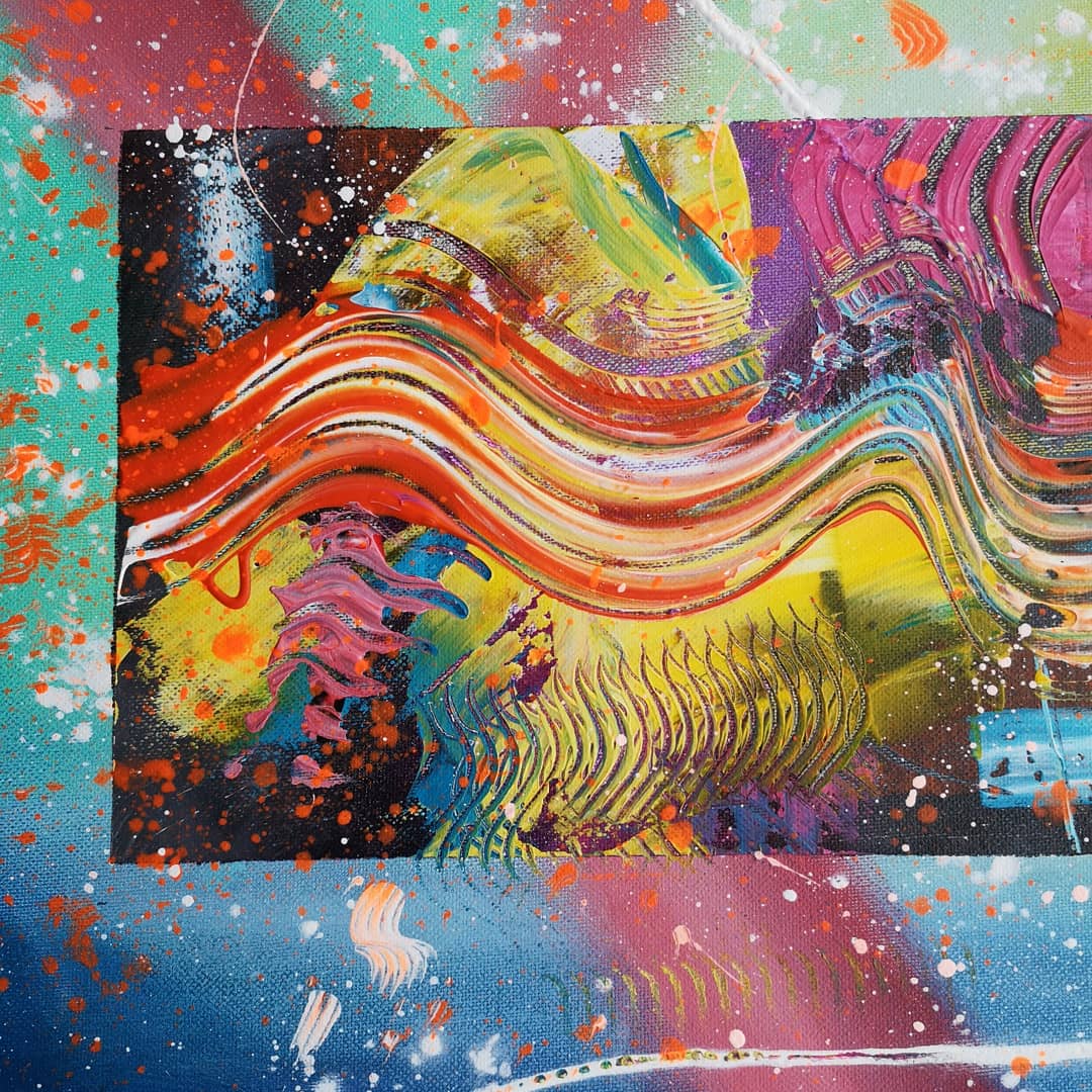 Hono - 3x 40x40cm - 2021 - Triptyque abstrait coloré