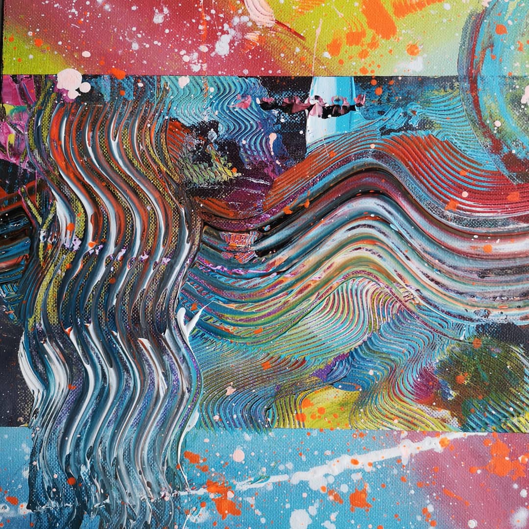 Hono - 3x 40x40cm - 2021 - Triptyque abstrait coloré