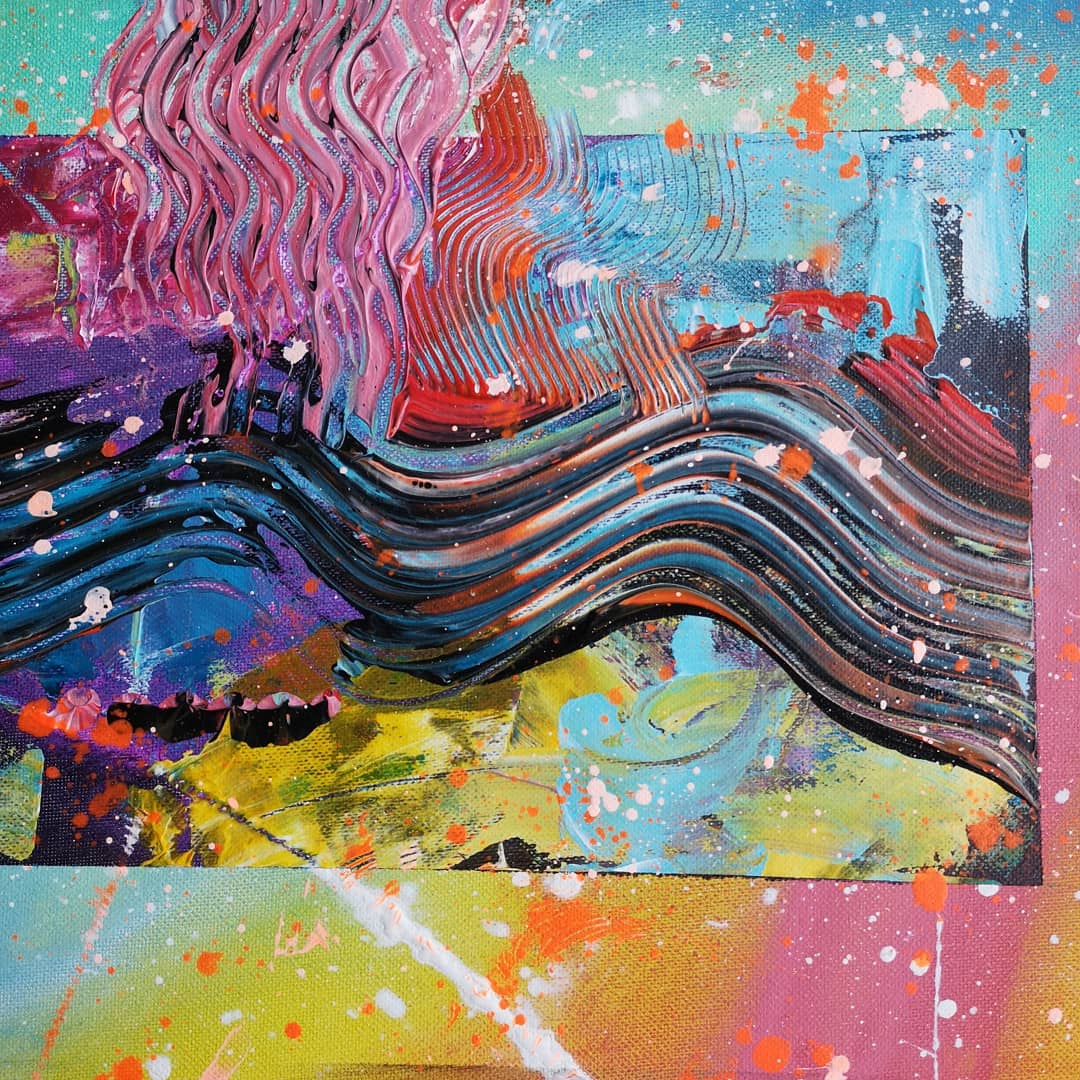 Hono - 3x 40x40cm - 2021 - Triptyque abstrait coloré