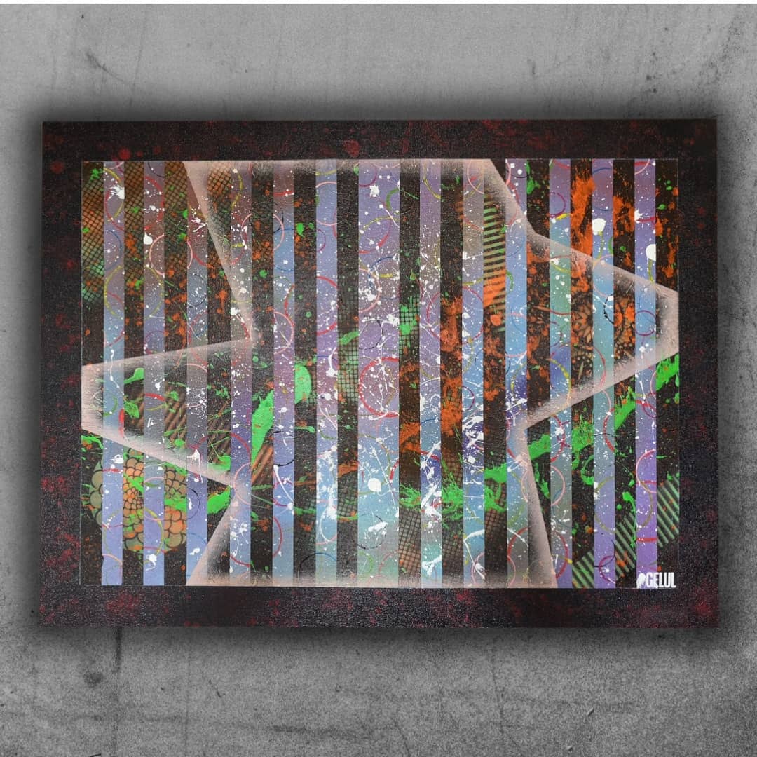 Prisoner's Bubbles - 80x60cm - 2021 - Tableau abstrait coloré