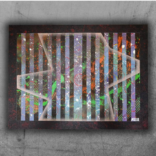 Prisoner's Bubbles - 80x60cm - 2021 - Tableau abstrait coloré