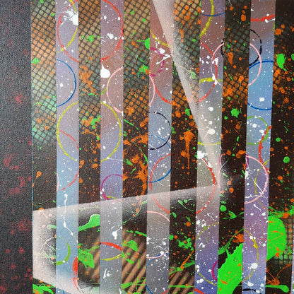 Prisoner's Bubbles - 80x60cm - 2021 - Tableau abstrait coloré