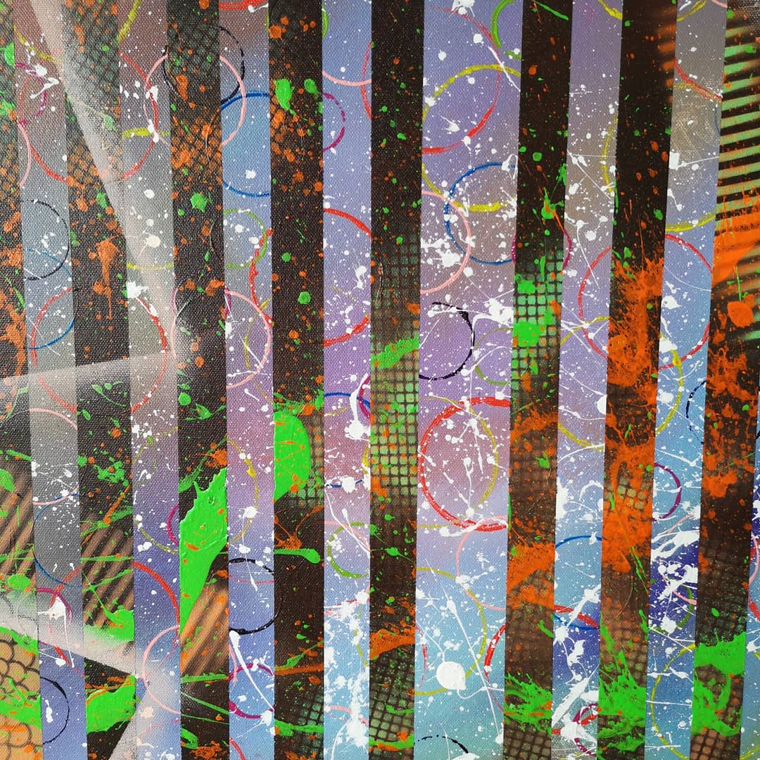 Prisoner's Bubbles - 80x60cm - 2021 - Tableau abstrait coloré