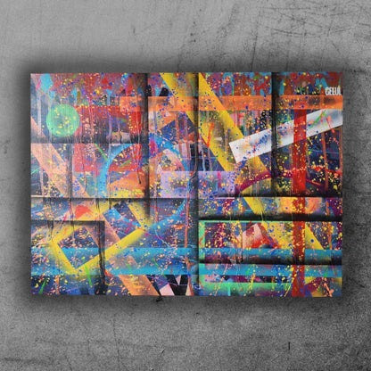 Nuit de Juillet - 70x50cm - 2021 - Tableau abstrait moderne coloré