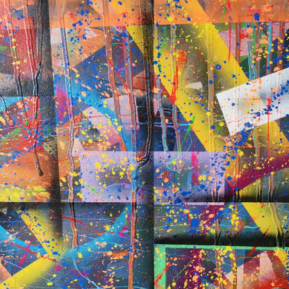 Nuit de Juillet - 70x50cm - 2021 - Tableau abstrait moderne coloré
