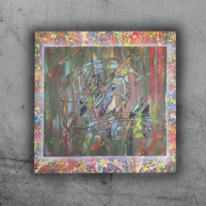 Forêt Fondu - 60x60cm - 2021 - Tableau abstrait coloré moderne