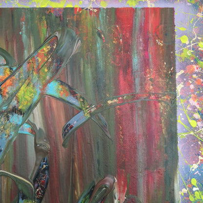 Forêt Fondu - 60x60cm - 2021 - Tableau abstrait coloré moderne