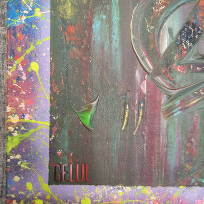 Forêt Fondu - 60x60cm - 2021 - Tableau abstrait coloré moderne