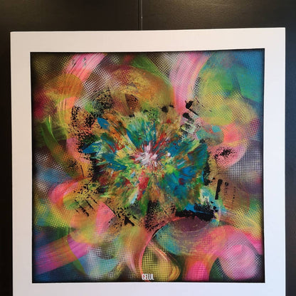 Elmer - 80x80cm - 2021 - Tableau abstrait coloré