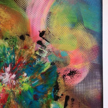 Elmer - 80x80cm - 2021 - Tableau abstrait coloré