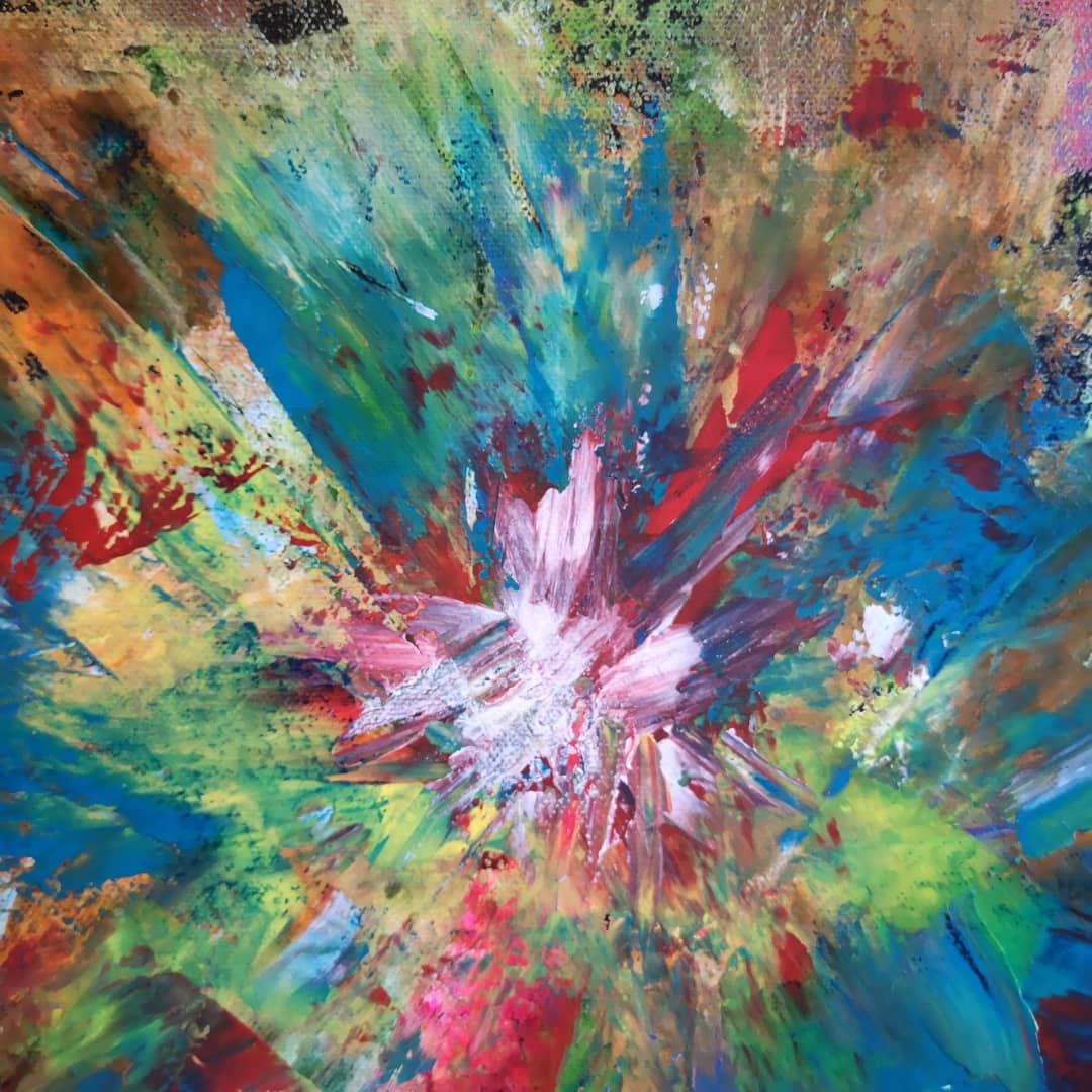 Elmer - 80x80cm - 2021 - Tableau abstrait coloré