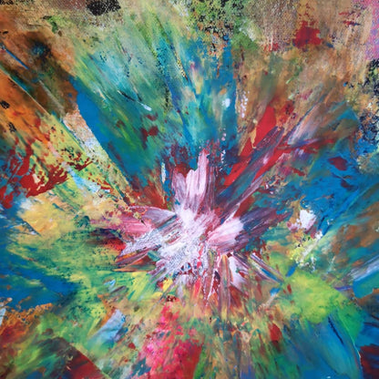 Elmer - 80x80cm - 2021 - Tableau abstrait coloré