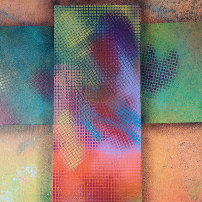 Kapla - 100x100cm - 2021 - Tableau abstrait géométrique moderne coloré