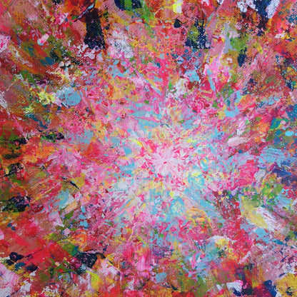 Julia - 60x60 - 2021 - Tableau abstrait moderne coloré