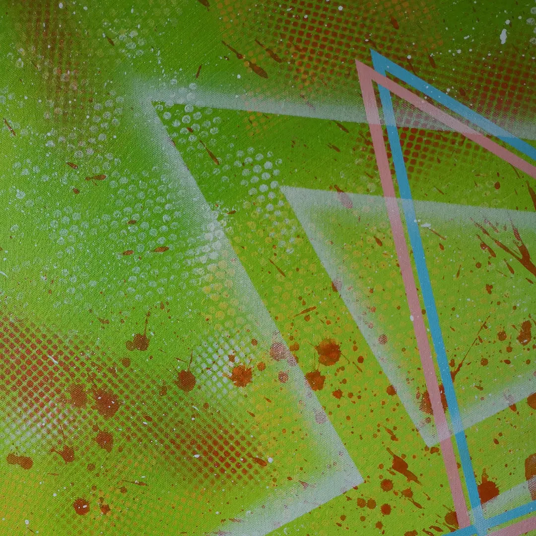 Energie Verte - 80x80cm - 2021 - Tableau abstrait moderne coloré