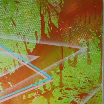 Energie Verte - 80x80cm - 2021 - Tableau abstrait moderne coloré