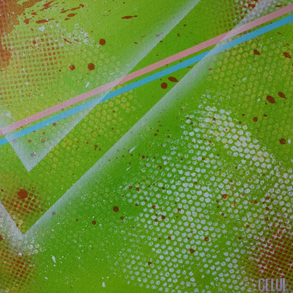 Energie Verte - 80x80cm - 2021 - Tableau abstrait moderne coloré