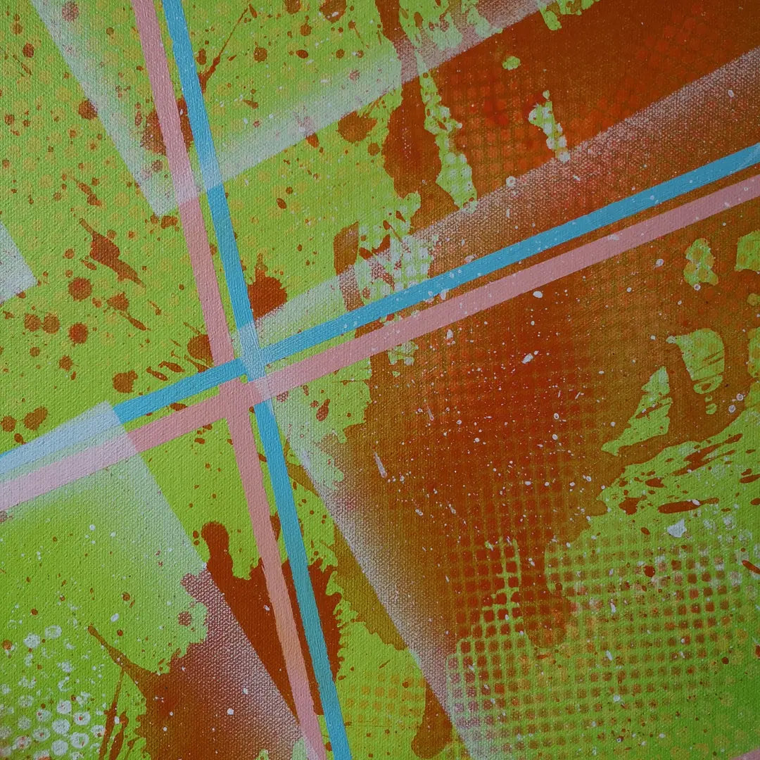 Energie Verte - 80x80cm - 2021 - Tableau abstrait moderne coloré
