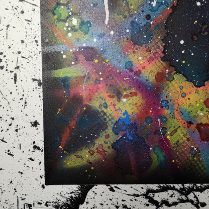 Survive in Rainbow - 80x80cm - 2021 - Tableau abstrait moderne coloré