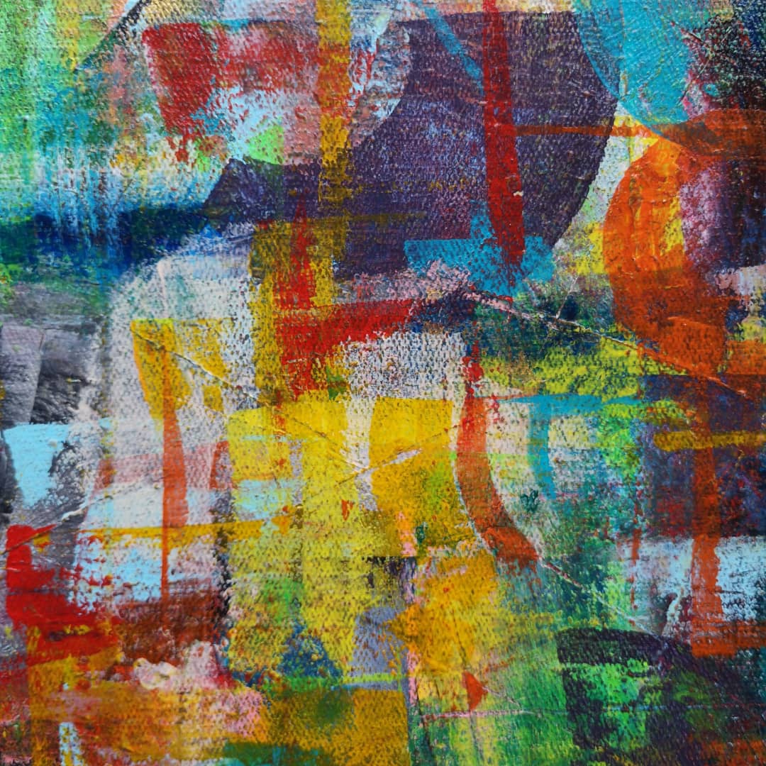 Joyeux Automne - 60x30cm - 2021 - tableau abstrait coloré