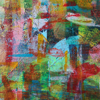 Joyeux Automne - 60x30cm - 2021 - tableau abstrait coloré