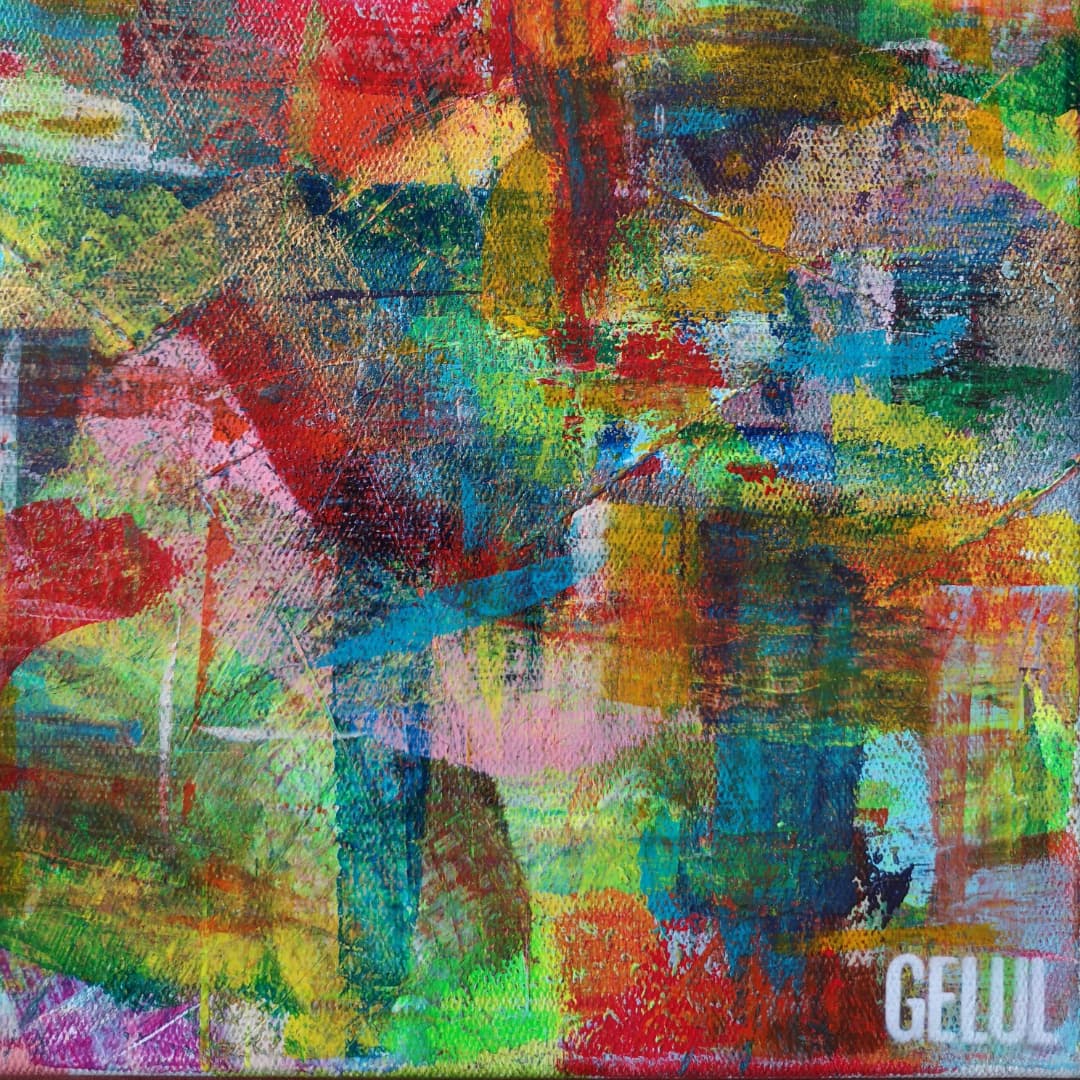 Joyeux Automne - 60x30cm - 2021 - tableau abstrait coloré
