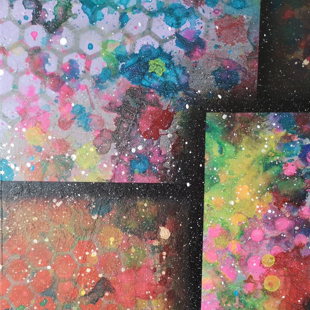 Essence - 80x60 - 2021 - Tableau abstrait géométrique moderne coloré